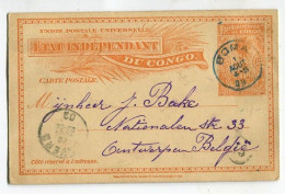 Congo Boma Oblit. Keach 1.5-DMtY Sur Entier Postal Vers Antwerpen Le 01/08/1903 - Covers & Documents