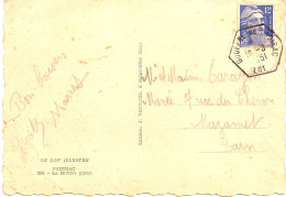 14J7 --- 46 GOUFFRE DE PADIRAC Type E6 Gandon Gérance Gratuite - Manual Postmarks