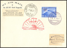 Zeppelin, Zeppelinpost LZ 127, Polarfahrt, 1931, 204 C, Brief - Zeppelin