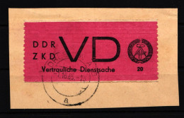 DDR Dienst D 1A Gestempelt Auf Briefstück #HJ406 - Andere & Zonder Classificatie