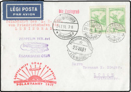 Zeppelin, Zeppelinpost LZ 127, Polarfahrt, 1931, 203 A, Brief - Zeppeline