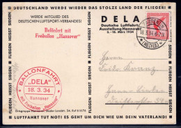 Luftfahrt, Ballon, Ballonpost, 1934, Brief - Ohne Zuordnung