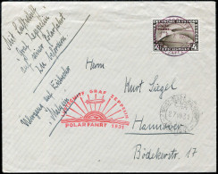 Zeppelin, Zeppelinpost LZ 127, Polarfahrt, 1931, 119 C, Brief - Zeppeline