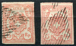 Schweiz, 1852, 12 (2), Gestempelt - Other & Unclassified