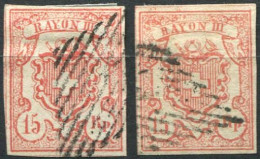 Schweiz, 1852, 12 (2), Gestempelt - Other & Unclassified