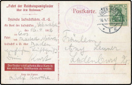 Zeppelin, Zeppelinpost Vor WW-I, 1912, 10 Be, Brief - Zeppeline