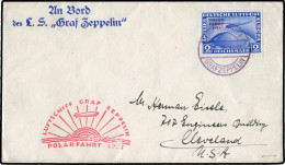 Zeppelin, Zeppelinpost LZ 127, Polarfahrt, 1931, 206 E, Brief - Zeppeline