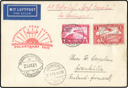 Zeppelin, Zeppelinpost LZ 127, Polarfahrt, 1931, 203 B, Brief - Zeppelins