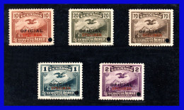 1937 - Ecuador - Scott Nº CO 13 - CO 17 - Sanabria AS 77 - 81  - MNH - EC- 12 - Guyana (1966-...)