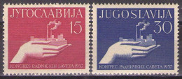 Yugoslavia 1957 - 1st Congress Of Workers Conncils - Mi 821-822 - MNH**VF - Unused Stamps