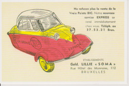 MESSERSCHMITTKR 200 - PUB POINTE BIC - CARTE POSTALE 10X15 CM - Passenger Cars