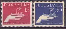 Yugoslavia 1957 - 1st Congress Of Workers Conncils - Mi 821-822 - MNH**VF - Unused Stamps