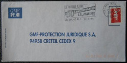 L029 Flamme Oblitération Le Mans CT 72 Sarthe Le Mans Libre Le Maine Libre 22 6 94 - Mechanical Postmarks (Advertisement)