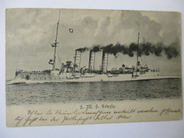 Cpa...Allemagne...navire De Guerre...S.M.S...Leipzig...1906... - Oorlog