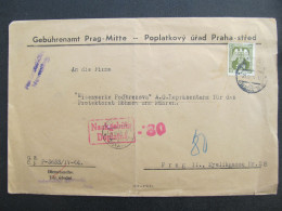 BRIEF Praha 1944 "Nachgebühr" Dienstmarken  /// P6318 - Briefe U. Dokumente