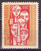 Yugoslavia 1957 - 40th Anniversary Of October Revolution - Mi 833 - MNH**VF - Ongebruikt