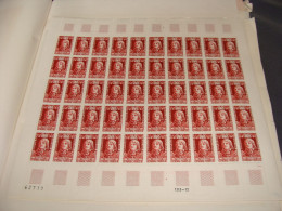 N° 1591 En Feuille De 50 Timbres  Entières Neuves - Feuilles Complètes