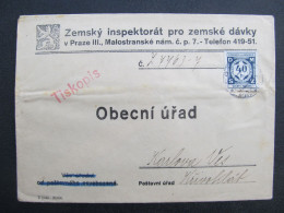 BRIEF Praha - Karlova Ves Křivoklát 1941  Dienstmarken  /// P6320 - Brieven En Documenten