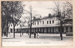 27736 / CHAMBERY Savoie La GARE Façade Place Parking 1910s Collection GRIMAL 987 - Chambery