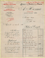 27600 / AGEN HESME Scierie Raboterie Peupliers GARONNE Pins Des LANDES Facture 10-11-1924 à FRAISSE Entrepreneur ALBI - 1900 – 1949