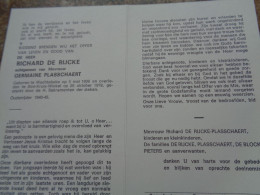 Doodsprentje/Bidprentje  RICHARD DE RIJCKE   Wachtebeke 1906-1978 St Kruis Winkel  (Echtg Germaine PLASSCHAERT) - Religione & Esoterismo