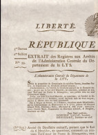 392/27 - Fac-Simile ( Wefis 1988 ) Document Occup. Franç BRUGES An 5 - Nouveau Tarif Poste Aux Lettres (Bilingue FR/NL) - Autres & Non Classés