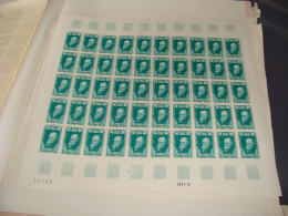 N° 1594 En Feuille De 50 Timbres  Entières Neuves - Full Sheets