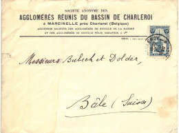 (01) Belgique  N° 164   Sur Enveloppe écrite De Marcinelle Vers Bâle Suisse - Storia Postale