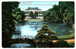 Frankfurt A. Main Zoologischer-Garten Gr. Weiher Mit Gesellschaftshaus 1910s Unused Postcard. Publ: Gerhard Blümlein - Frankfurt A. Main