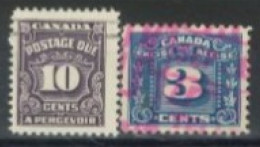 CANADA - 1935, POSTAGE DUE STAMPS SET OF 2, USED. - Used Stamps