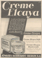 Creme Elcaya - Pubblicità D'epoca - 1925 Old Advertising - Publicités