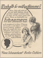 Hans Schwarzen Kopf Schaumpon - Pubblicità D'epoca - 1925 Old Advertising - Pubblicitari