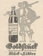 GOLDSTUCK Deutscher Weinbrand - Pubblicità D'epoca - 1925 Old Advertising - Publicités