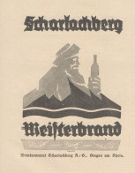 Scharlachberg Meisterbrand Weinbrennereien - Pubblicità D'epoca - 1925 Ad - Pubblicitari