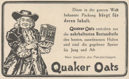 Quaker Oats - Pubblicità D'epoca - 1925 Old Advertising - Pubblicitari