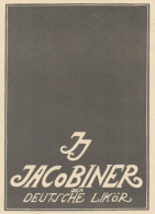 JACOBINER - Deutsche Likor - Pubblicità D'epoca - 1925 Old Advertising - Advertising