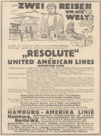 RESOLUTE - United American Lines - Pubblicità D'epoca - 1925 Old Advert - Pubblicitari