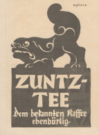 ZUNTZ Tee - Illustrazione - Pubblicità D'epoca - 1925 Old Advertising - Advertising