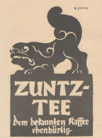 ZUNTZ Tee - Illustrazione - Pubblicità D'epoca - 1925 Old Advertising - Pubblicitari
