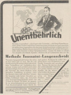 Methode Toussaint Langenscheidt - Pubblicità D'epoca - 1929 Old Advert - Werbung