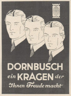 DORNBUSCH Kragen - Pubblicità D'epoca - 1929 Old Advertising - Advertising