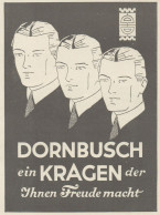 DORNBUSCH Kragen - Pubblicità D'epoca - 1929 Old Advertising - Werbung