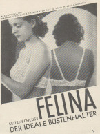 FELINA Bustenhalter - Pubblicità D'epoca - 1929 Old Advertising - Advertising