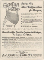 GENTILA Leibtrager - Pubblicità D'epoca - 1929 Old Advertising - Publicités