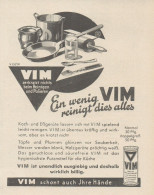 VIM Schont Auch Ihre Hände - Pubblicità D'epoca - 1929 Old Advertising - Publicités