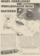 PALMOLIVE Rasier Creme - Pubblicità D'epoca - 1929 Old Advertising - Advertising