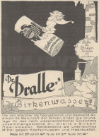 Dr. DRALLE'S Birken Wasser - Pubblicità D'epoca - 1929 Old Advertising - Publicités