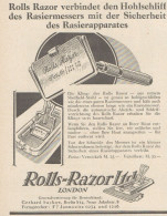 ROLLS RAZOR - Pubblicità D'epoca - 1929 Old Advertising - Advertising