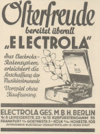 ELECTROLA - Pubblicità D'epoca - 1929 Old Advertising - Publicidad