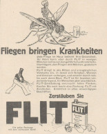 FLIT - Fliegen Bringen Krankheiten - Pubblicità D'epoca - 1929 Old Advert - Advertising